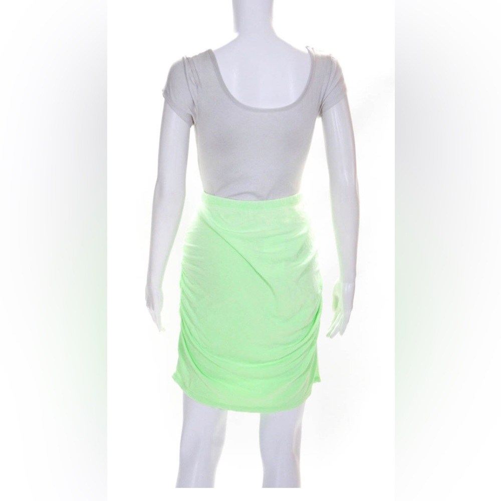 Sundry Womens Ruched Mini Green Pencil Skirt Size 1 (XS) NWT - Picture 4 of 12